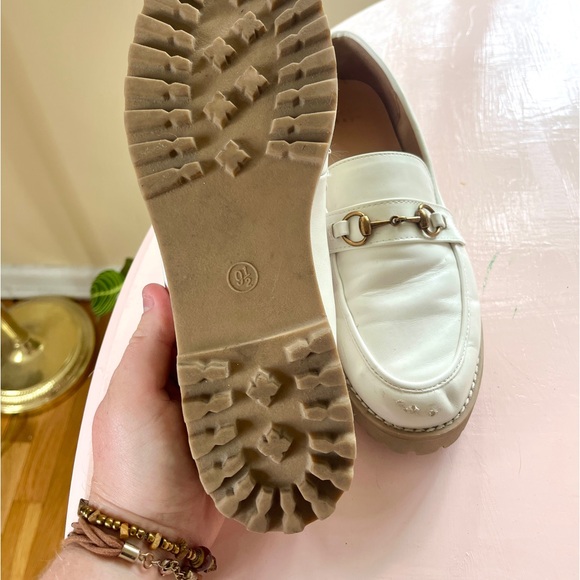 White Leather Loafers - Picture 2 of 3